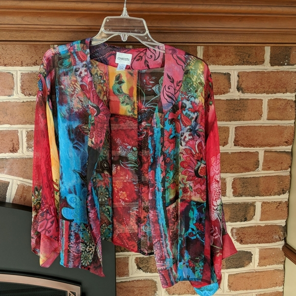 Chicos Silk jacket - Picture 1 of 6
